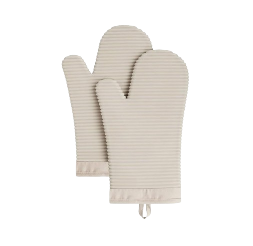 KITCHENAID Ribbed Soft Silicone Oven Mitt 2-Pack Set